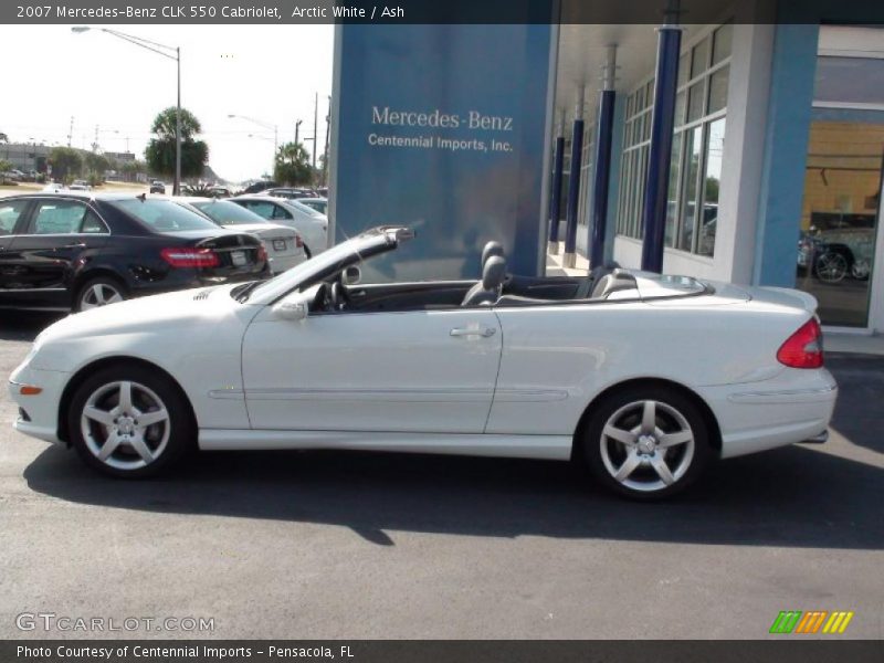Arctic White / Ash 2007 Mercedes-Benz CLK 550 Cabriolet
