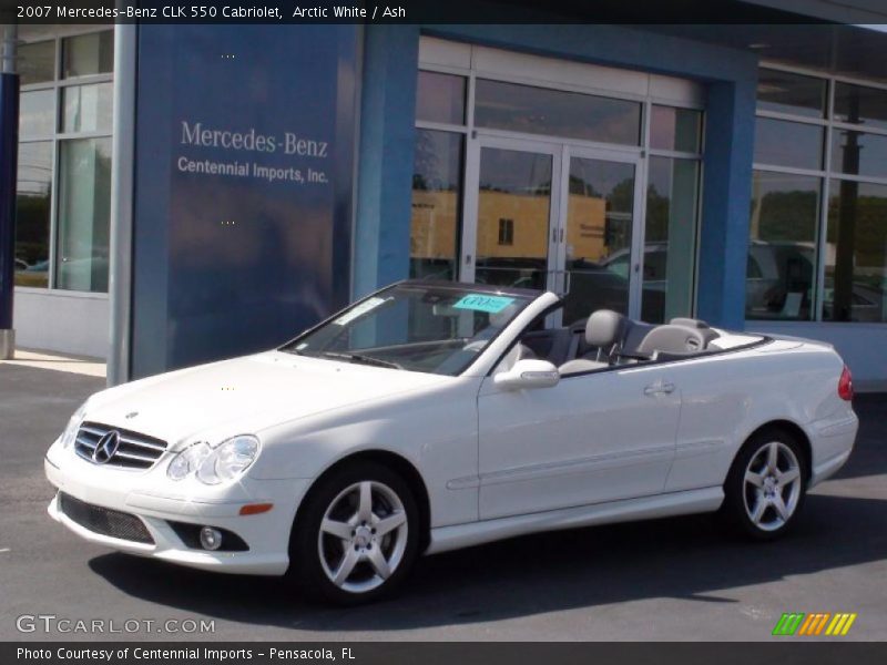 Arctic White / Ash 2007 Mercedes-Benz CLK 550 Cabriolet