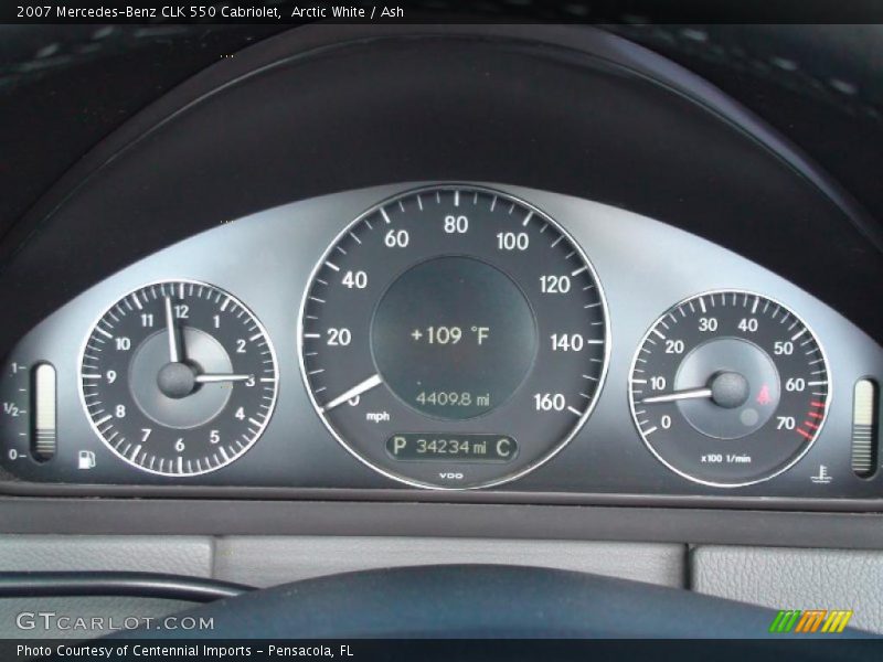 Arctic White / Ash 2007 Mercedes-Benz CLK 550 Cabriolet