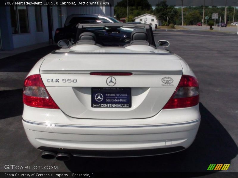 Arctic White / Ash 2007 Mercedes-Benz CLK 550 Cabriolet