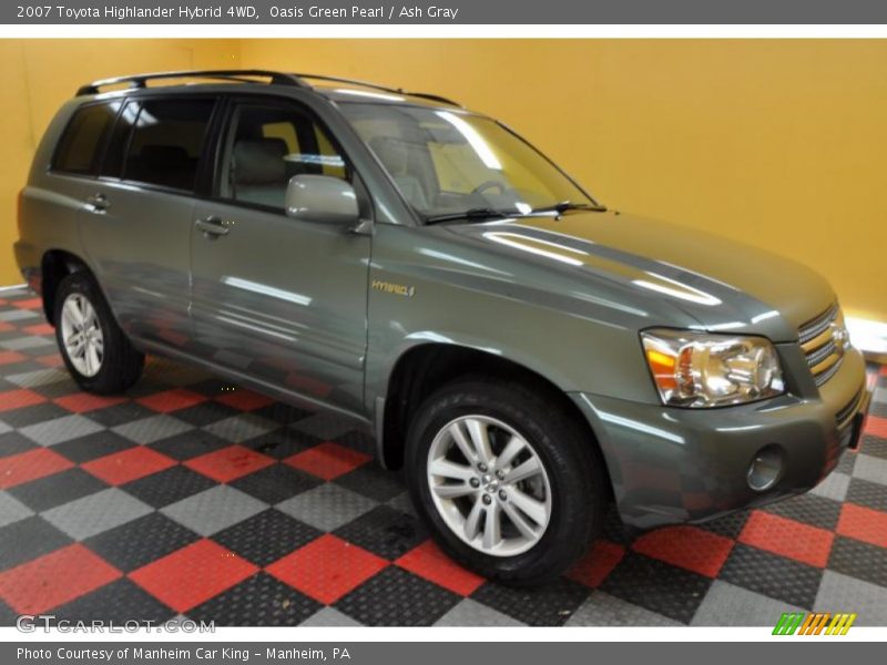 Oasis Green Pearl / Ash Gray 2007 Toyota Highlander Hybrid 4WD