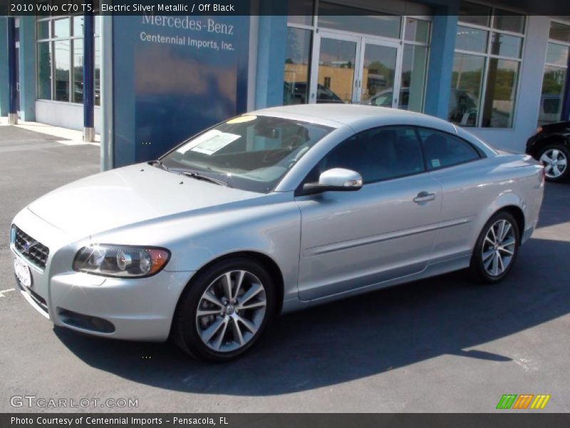 Electric Silver Metallic / Off Black 2010 Volvo C70 T5