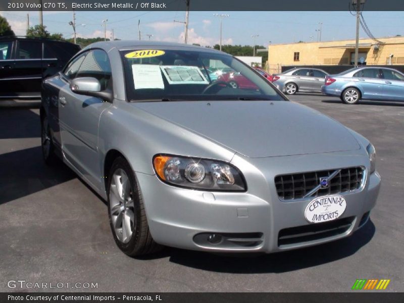 Electric Silver Metallic / Off Black 2010 Volvo C70 T5