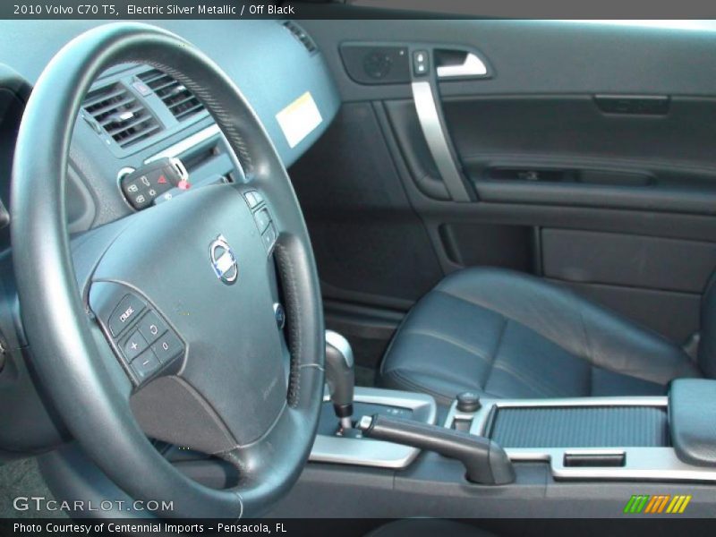 Electric Silver Metallic / Off Black 2010 Volvo C70 T5
