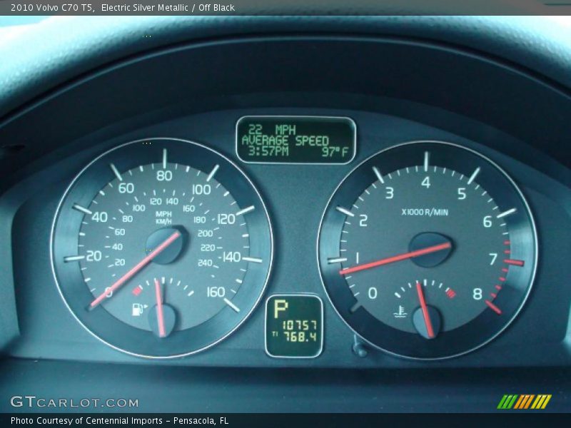 Electric Silver Metallic / Off Black 2010 Volvo C70 T5