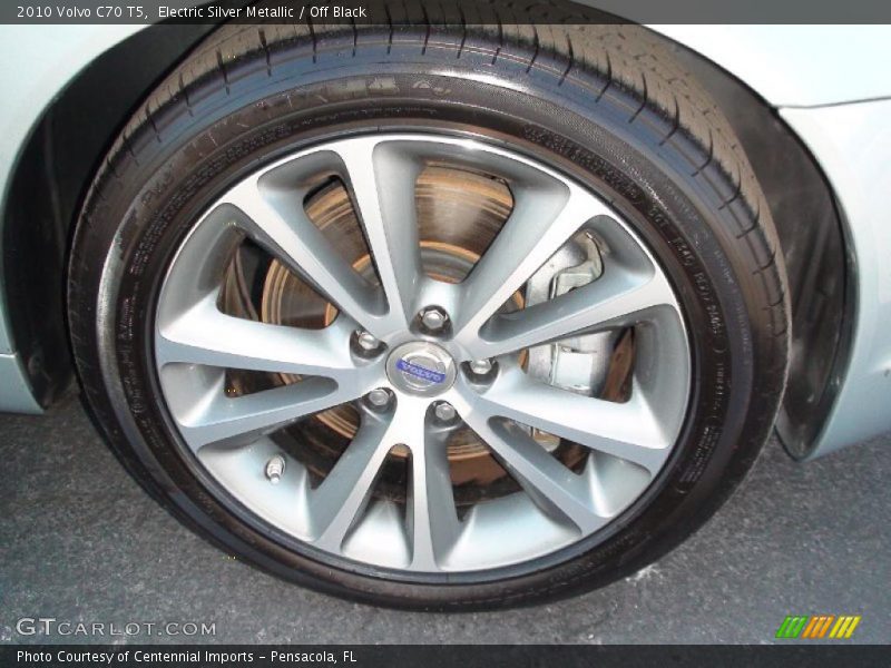Electric Silver Metallic / Off Black 2010 Volvo C70 T5