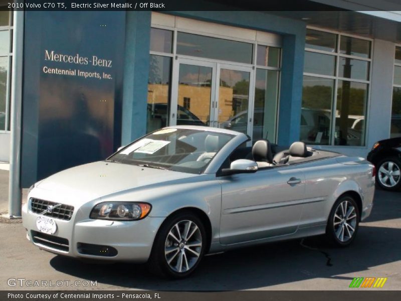 Electric Silver Metallic / Off Black 2010 Volvo C70 T5