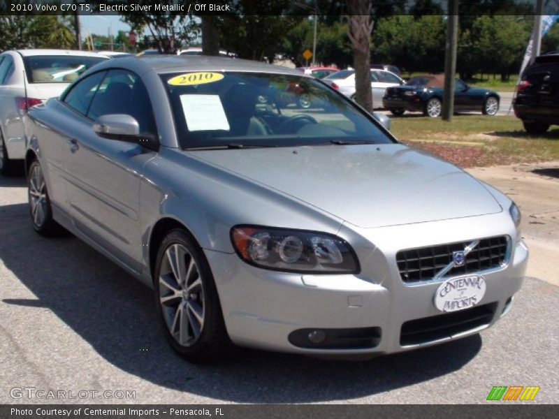 Electric Silver Metallic / Off Black 2010 Volvo C70 T5