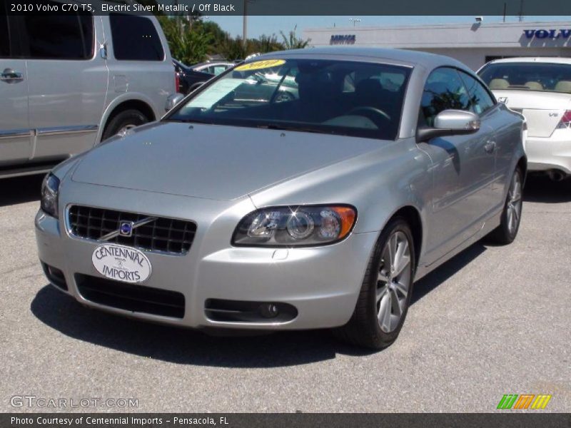 Electric Silver Metallic / Off Black 2010 Volvo C70 T5
