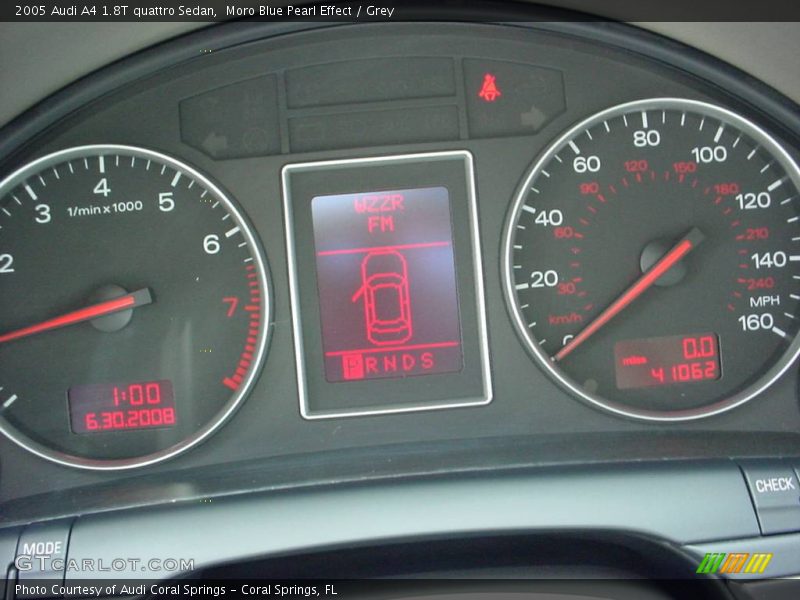 Moro Blue Pearl Effect / Grey 2005 Audi A4 1.8T quattro Sedan