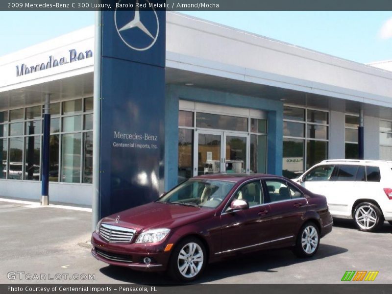 Barolo Red Metallic / Almond/Mocha 2009 Mercedes-Benz C 300 Luxury