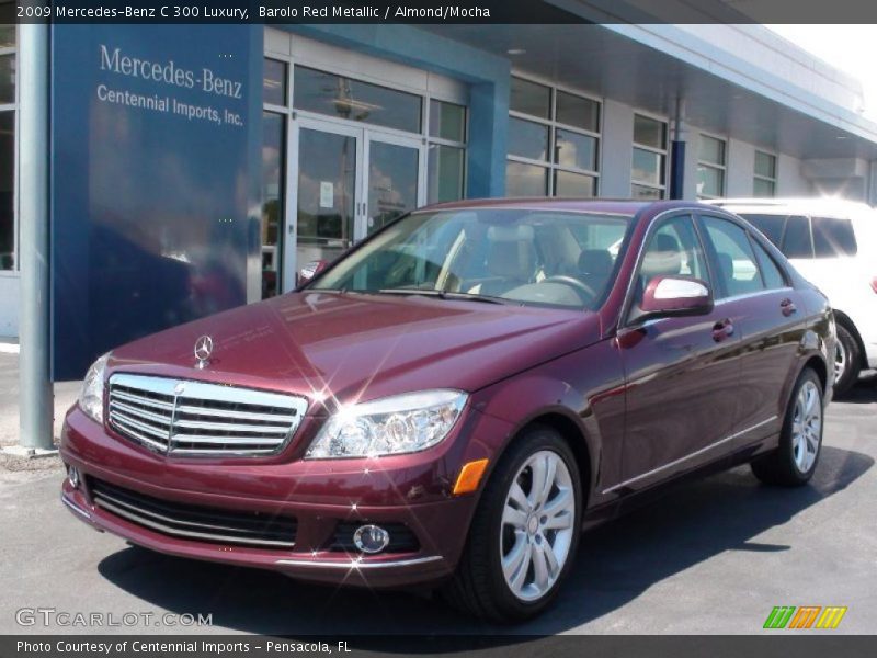 Barolo Red Metallic / Almond/Mocha 2009 Mercedes-Benz C 300 Luxury