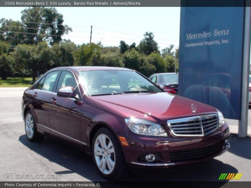 Barolo Red Metallic / Almond/Mocha 2009 Mercedes-Benz C 300 Luxury