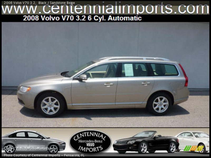 Black / Sandstone Beige 2008 Volvo V70 3.2