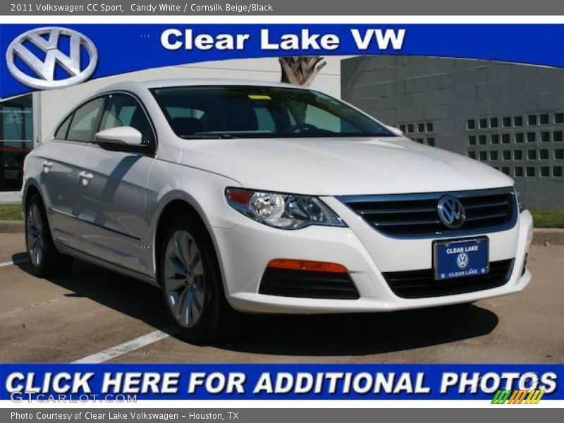 Candy White / Cornsilk Beige/Black 2011 Volkswagen CC Sport