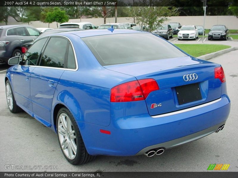 Sprint Blue Pearl Effect / Silver 2007 Audi S4 4.2 quattro Sedan