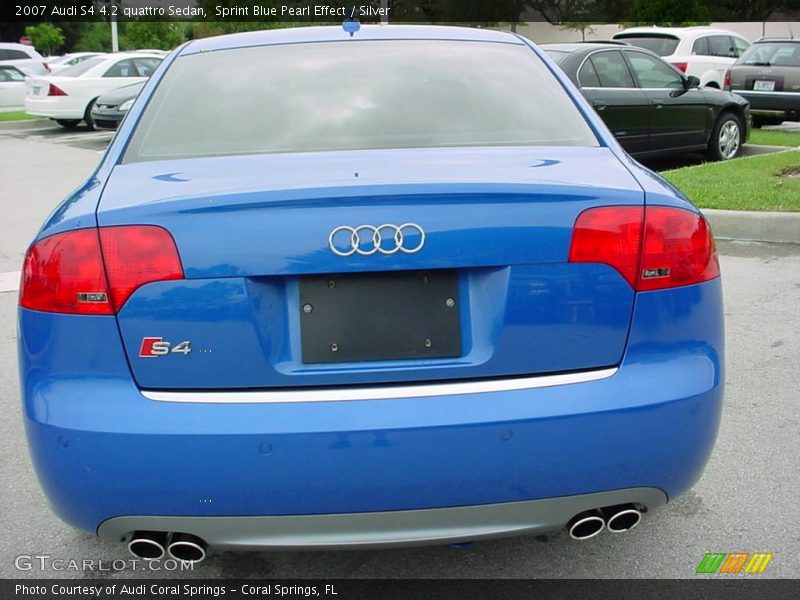Sprint Blue Pearl Effect / Silver 2007 Audi S4 4.2 quattro Sedan