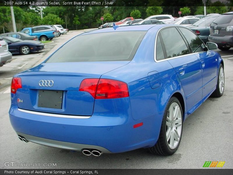 Sprint Blue Pearl Effect / Silver 2007 Audi S4 4.2 quattro Sedan