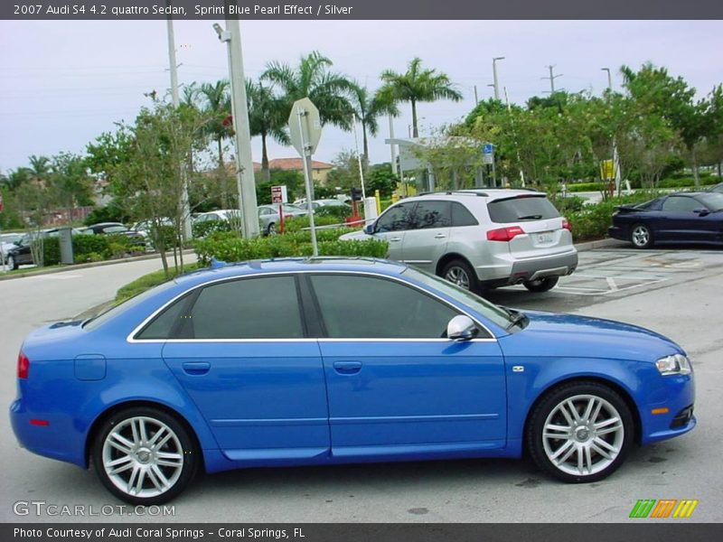 Sprint Blue Pearl Effect / Silver 2007 Audi S4 4.2 quattro Sedan