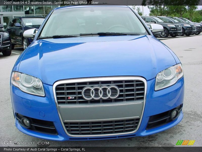 Sprint Blue Pearl Effect / Silver 2007 Audi S4 4.2 quattro Sedan