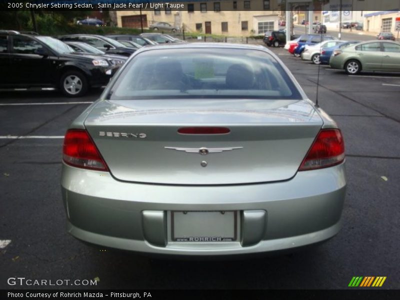 Satin Jade Pearl / Light Taupe 2005 Chrysler Sebring Sedan