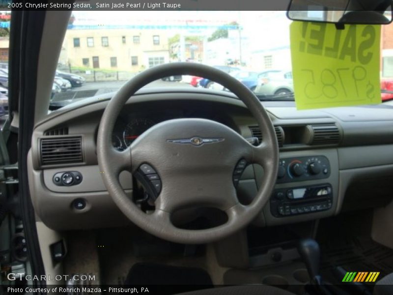 Satin Jade Pearl / Light Taupe 2005 Chrysler Sebring Sedan
