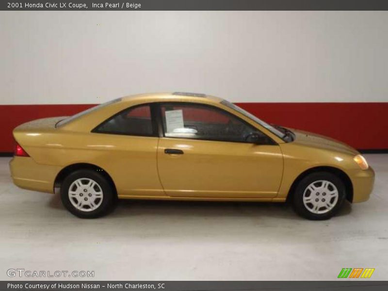 Inca Pearl / Beige 2001 Honda Civic LX Coupe