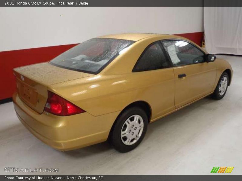 Inca Pearl / Beige 2001 Honda Civic LX Coupe