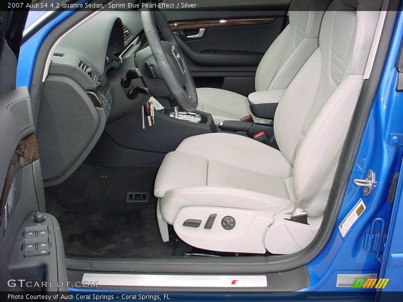 Sprint Blue Pearl Effect / Silver 2007 Audi S4 4.2 quattro Sedan