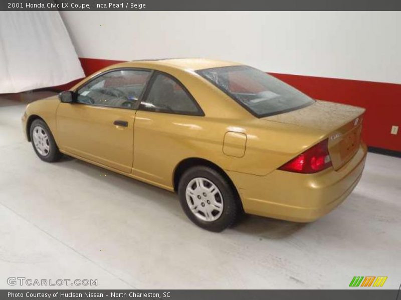 Inca Pearl / Beige 2001 Honda Civic LX Coupe