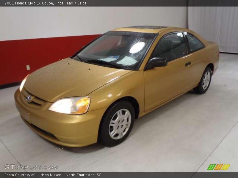 Inca Pearl / Beige 2001 Honda Civic LX Coupe