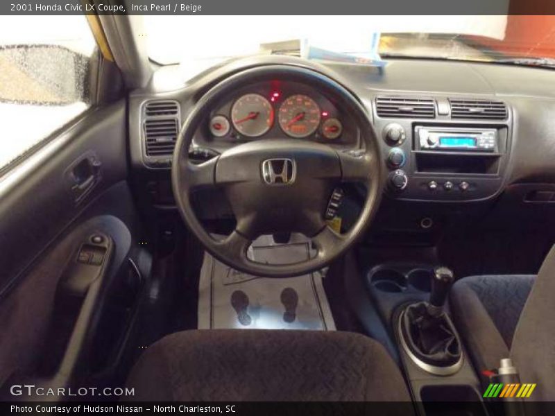 Inca Pearl / Beige 2001 Honda Civic LX Coupe