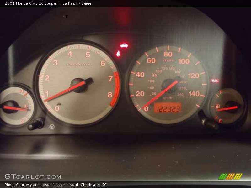 Inca Pearl / Beige 2001 Honda Civic LX Coupe