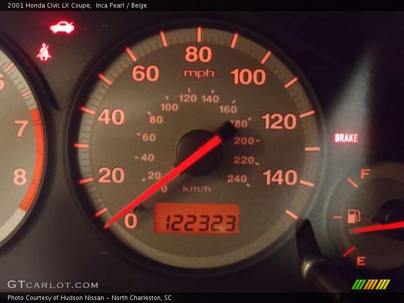 Inca Pearl / Beige 2001 Honda Civic LX Coupe