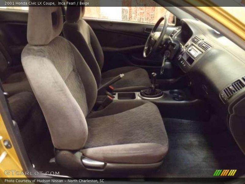 Inca Pearl / Beige 2001 Honda Civic LX Coupe