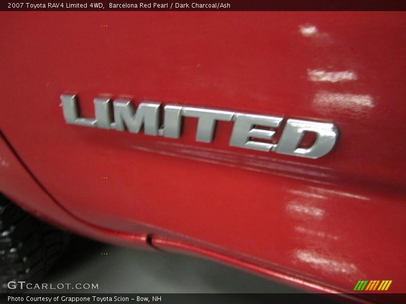 Barcelona Red Pearl / Dark Charcoal/Ash 2007 Toyota RAV4 Limited 4WD