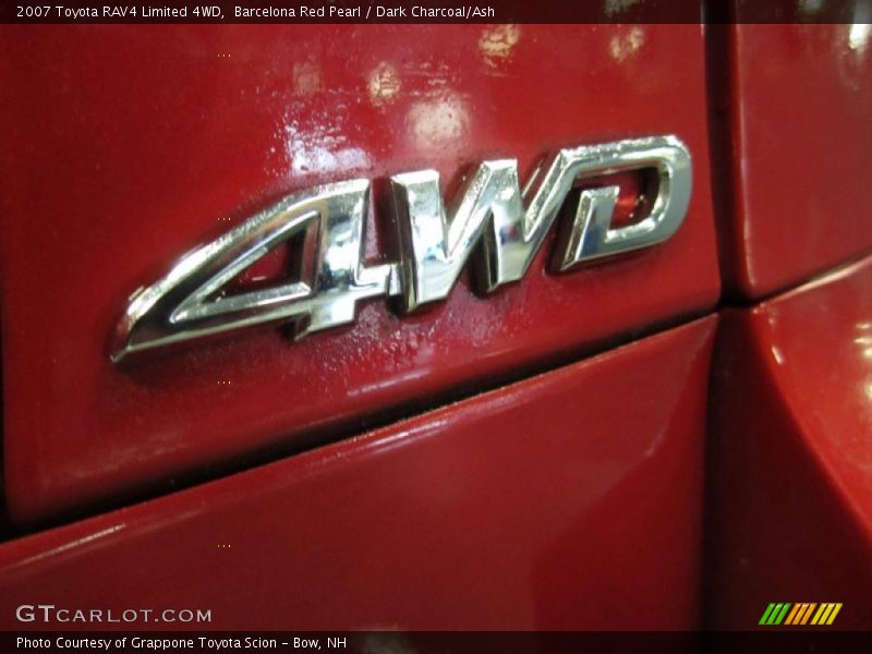 Barcelona Red Pearl / Dark Charcoal/Ash 2007 Toyota RAV4 Limited 4WD