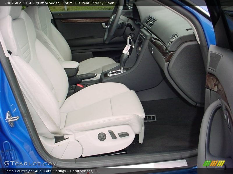 Sprint Blue Pearl Effect / Silver 2007 Audi S4 4.2 quattro Sedan