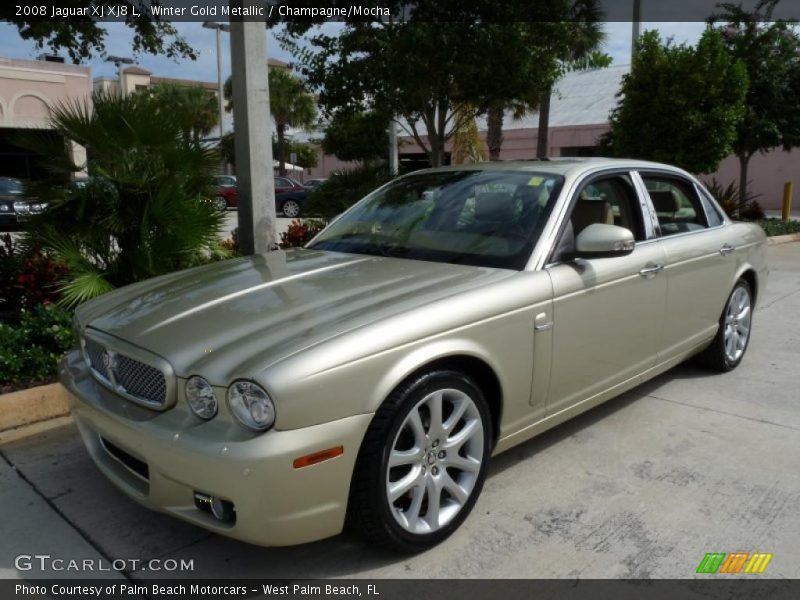 Winter Gold Metallic / Champagne/Mocha 2008 Jaguar XJ XJ8 L