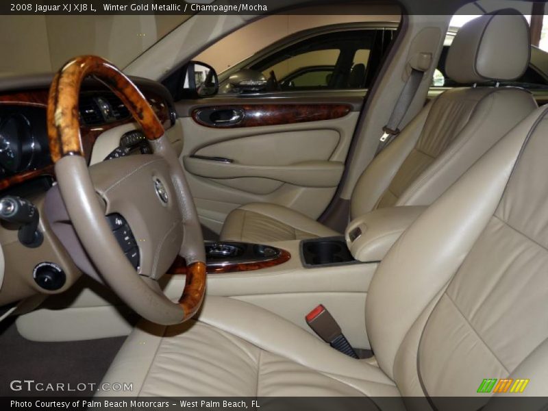 Winter Gold Metallic / Champagne/Mocha 2008 Jaguar XJ XJ8 L