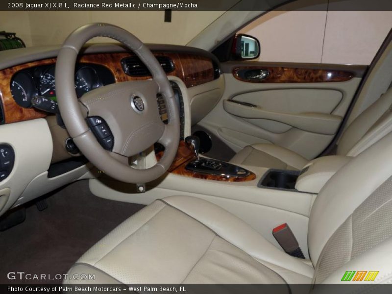 Radiance Red Metallic / Champagne/Mocha 2008 Jaguar XJ XJ8 L