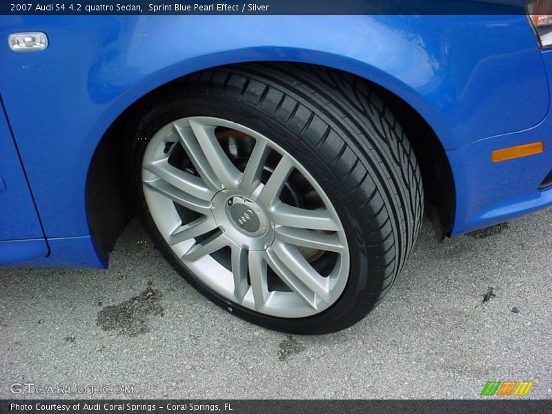 Sprint Blue Pearl Effect / Silver 2007 Audi S4 4.2 quattro Sedan