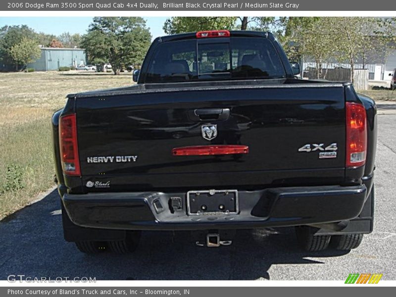 Brilliant Black Crystal Pearl / Medium Slate Gray 2006 Dodge Ram 3500 Sport Quad Cab 4x4 Dually