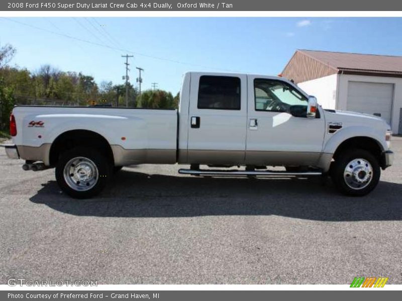 Oxford White / Tan 2008 Ford F450 Super Duty Lariat Crew Cab 4x4 Dually