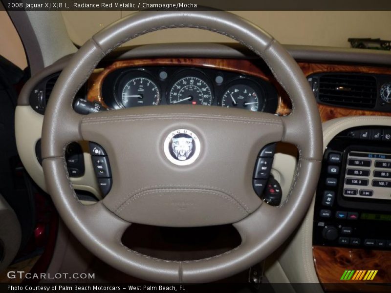 Radiance Red Metallic / Champagne/Mocha 2008 Jaguar XJ XJ8 L