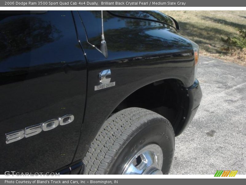 Brilliant Black Crystal Pearl / Medium Slate Gray 2006 Dodge Ram 3500 Sport Quad Cab 4x4 Dually