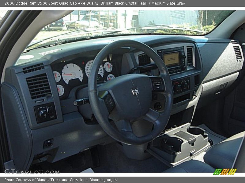 Brilliant Black Crystal Pearl / Medium Slate Gray 2006 Dodge Ram 3500 Sport Quad Cab 4x4 Dually