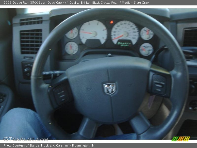 Brilliant Black Crystal Pearl / Medium Slate Gray 2006 Dodge Ram 3500 Sport Quad Cab 4x4 Dually