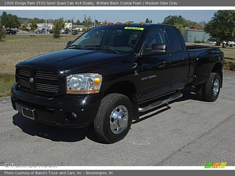 Brilliant Black Crystal Pearl / Medium Slate Gray 2006 Dodge Ram 3500 Sport Quad Cab 4x4 Dually