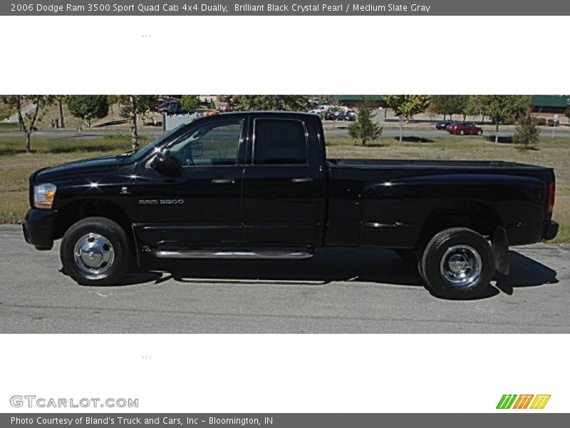 Brilliant Black Crystal Pearl / Medium Slate Gray 2006 Dodge Ram 3500 Sport Quad Cab 4x4 Dually